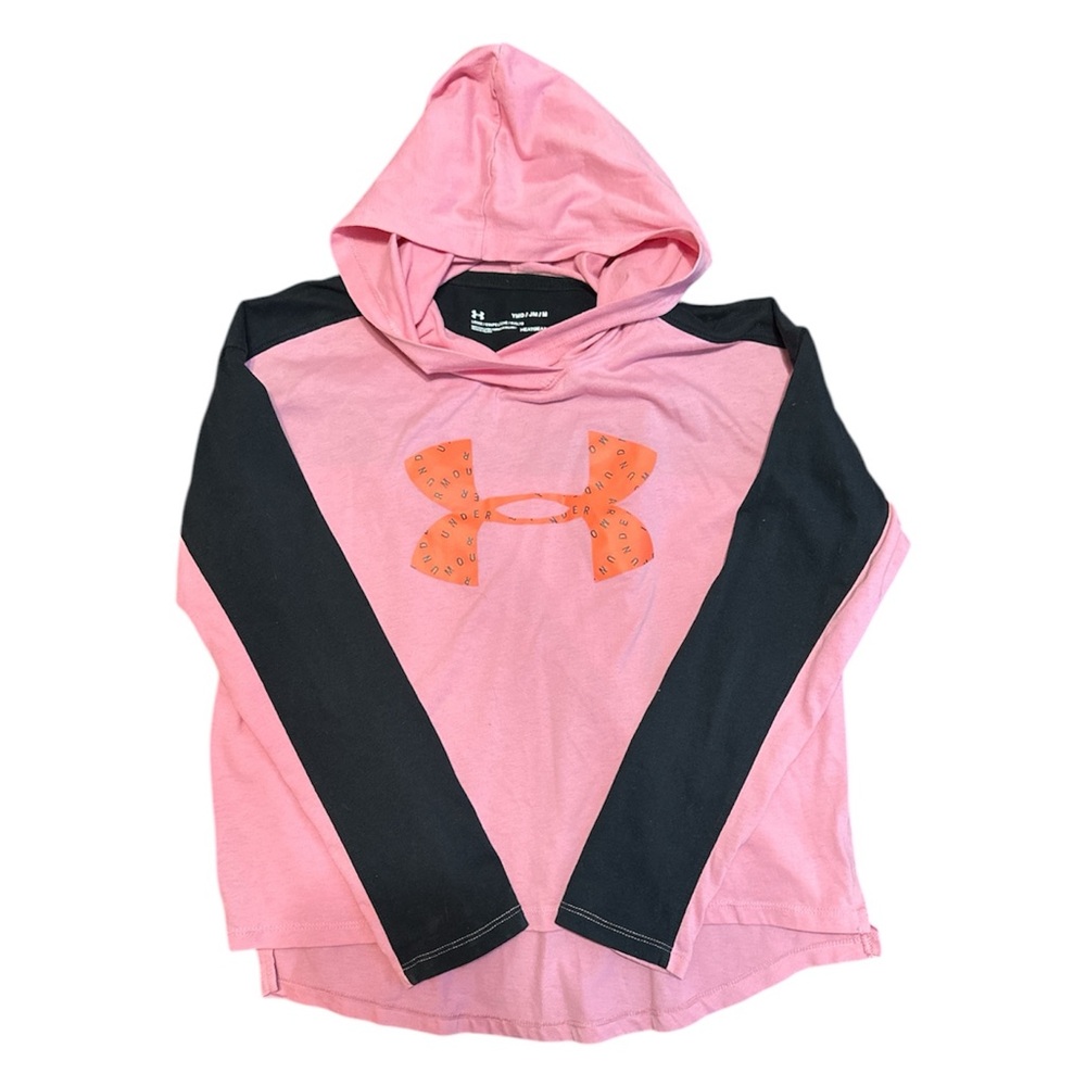 Girls UNDER ARMOUR hooded high-low long sleeve tee